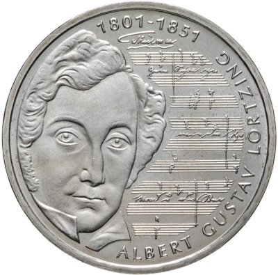 купить Германия 10 марок 2001 "250 лет со дня рождения Альберта Лорцинга" (J)