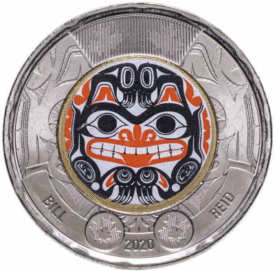 купить Канада 2 доллара (dollar) 2020 "100 лет со дня рождения Билла Рида" (цветная)