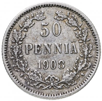 купить 50 пенни (pennia) 1908 L