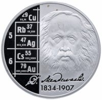 купить 2 рубля 2009 ММД "Учёный-энциклопедист Д.И. Менделеев - 175 лет со дня рождения"