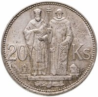 купить Словакия 20 крон 1941 "Святые Кирилл и Мефодий"