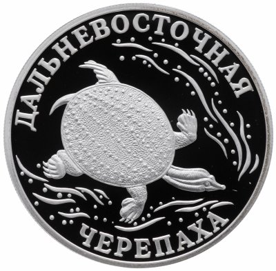 купить 1 рубль 2003 СПМД Proof "Красная книга: дальневосточная черепаха"