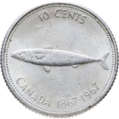 купить Канада 10 центов (cents) 1967 100 лет Конфедерации Канады
