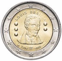 купить Бельгия 2 евро 2009 "200-летие Луи Брайля Бельгия"