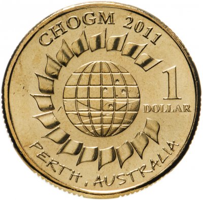 купить Австралия 1 доллар (dollar) 2011 "Встреча глав правительств Содружества в Перте"