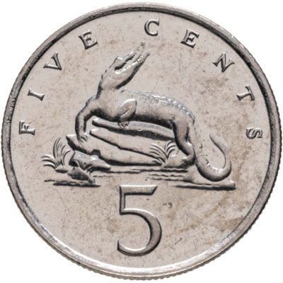 купить Ямайка 5 центов 1991 "Крокодил"