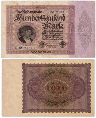 купить Германия 100000 марок 1923 (Pick 83)