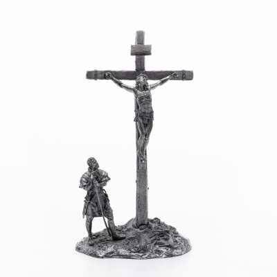купить Скульптурная миниатюра "Голгофа. Лонгин перед Распятием", олово, мастерская Andrea Miniatures, Испания, 1990-2015гг