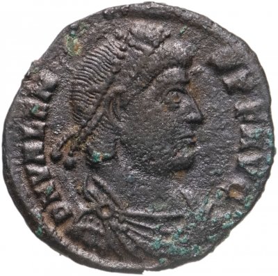 купить Римская Империя Валент II 364–378 гг фракция фоллиса (реверс: Виктория идет влево, в руках - венок и пальмовая ветвь)