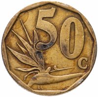 Купить ЮАР 50 центов (cents) 1996-2000, случайная дата