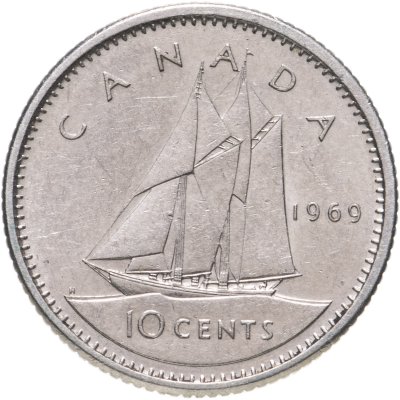 купить Канада 10 центов (cents) 1969