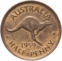 Купить Австралия 1/2 пенни (penny) 1959