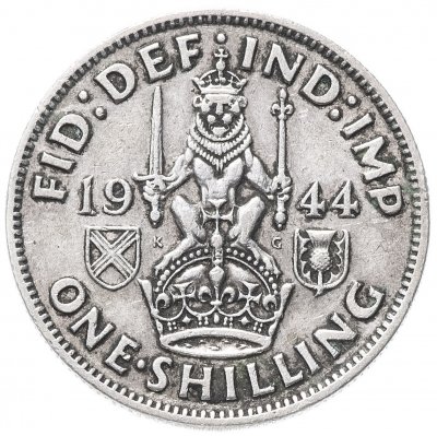 купить Великобритания 1 шиллинг (shilling) 1944 Шотландский шиллинг - лев, сидящий на короне