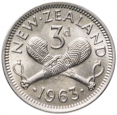 купить Новая Зеландия 3 пенса (pence) 1963