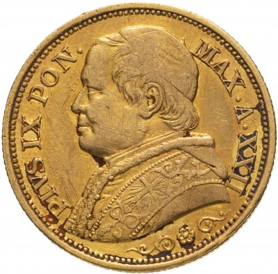 купить Папская область 20 лир (lire) 1867 XXII