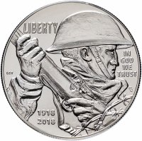 Купить США 1 доллар (dollar) 2018 P 100-летие окончания Первой мировой войны UNC