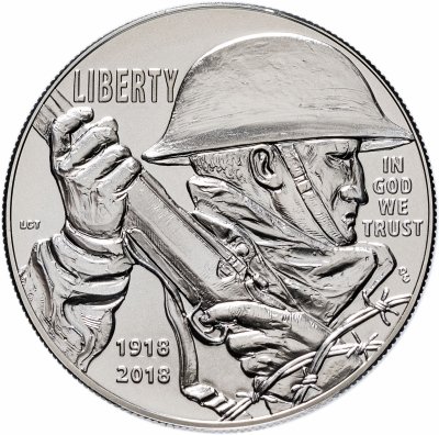 купить США 1 доллар (dollar) 2018 P 100-летие окончания Первой мировой войны UNC