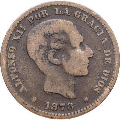 купить Испания 5 сентимо (centimos) 1877-1879, случайный год