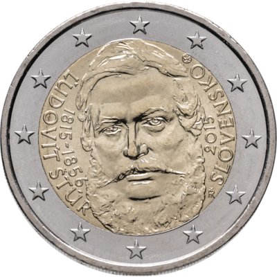 купить Словакия 2 евро (euro) 2015 200 лет со дня рождения общественного деятеля Людовита Штура