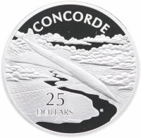Купить Соломоновы острова 25 долларов (dollars) 2003 "Самолеты мира: Конкорд"