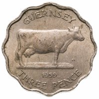 купить Остров Гернси 3 пенса (pence) 1959