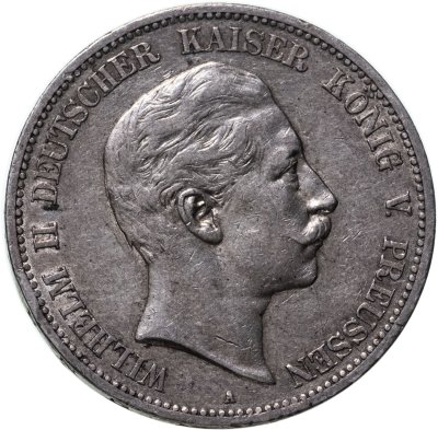 купить Германия (Империя) 5 марок (mark) 1907 A Пруссия
