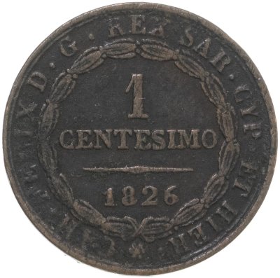 купить Сардиния 1 чентезимо 1826