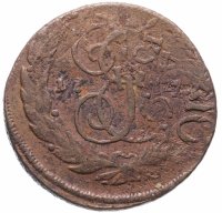 Купить 5 копеек 1760-1779, следы перечекана