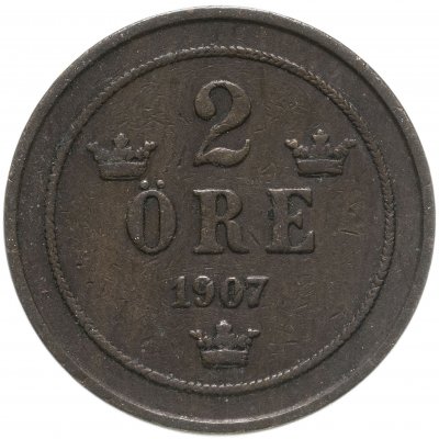 купить Швеция 2 эре 1907