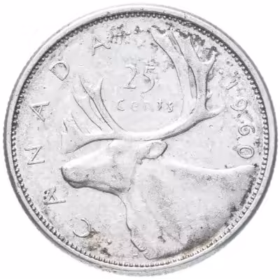 купить Канада 25 центов (cents) 1953-1966 случайный год