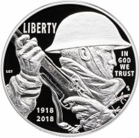 купить США 1 доллар (dollar) 2018 P 100-летие окончания Первой мировой войны Proof