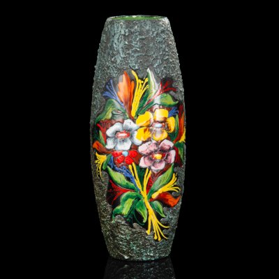 купить Ваза с изображением букета, керамика, поливы, Италия, 1980-2000 гг.