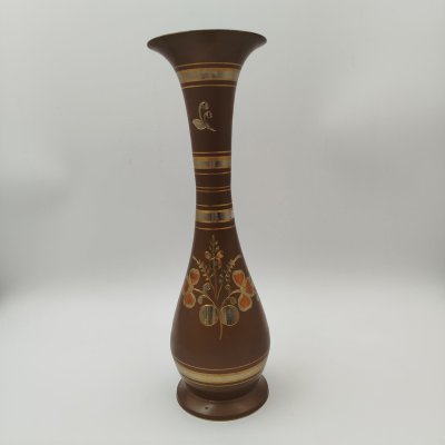 купить Ваза с цветочным декором, латунь, резьба, Индия, 1980-2000 гг.
