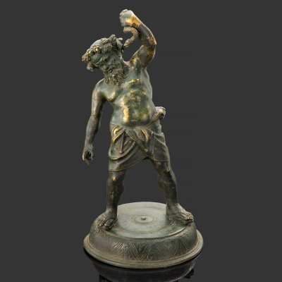 купить Скульптура "Вакх со змеем", автор модели Микеле Амодио (Michele Amodio, 1817-1913 гг.), сплав металлов, литье, гравировка, Западная Европа, 1910-1940 гг.