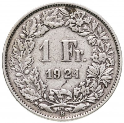 купить Швейцария 1 франк (franc) 1921
