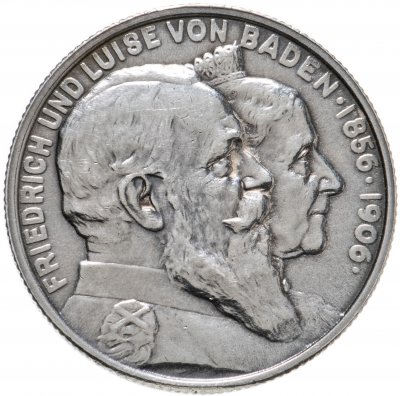 купить Германская Империя 2 марки (mark) 1906 50 лет свадьбе Фридриха I и Луизы Прусской