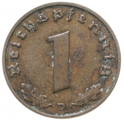 купить Германия (Третий рейх) 1 рейхспфенниг (reichspfennig) 1936-1940, случайный год
