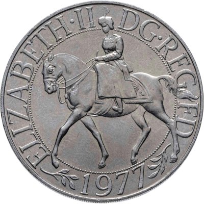 купить Великобритания 25 новых пенсов (new pence) 1977 25-я годовщина вступления на престол королевы Елизаветы II (серебряный юбилей)