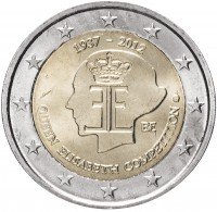 купить Бельгия 2 евро 2012 "75 лет музыкальному конкурсу имени королевы Елизаветы"