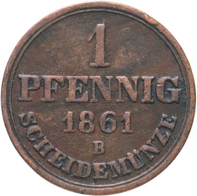 купить Германия, Королевство Ганновер 1 пфенниг 1861