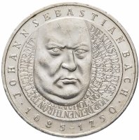 Купить Германия 10 марок 2000 "250 лет со дня смерти композитора Иоганна Себастьяна Баха" (F)