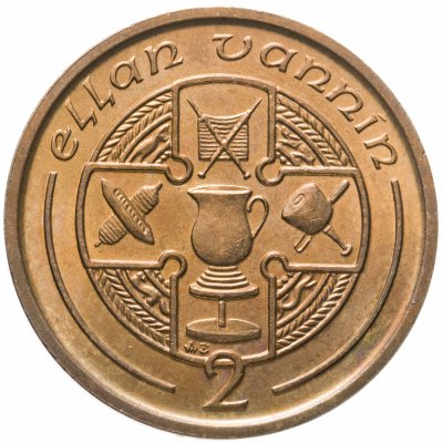 купить Остров Мэн 2 пенса 1989