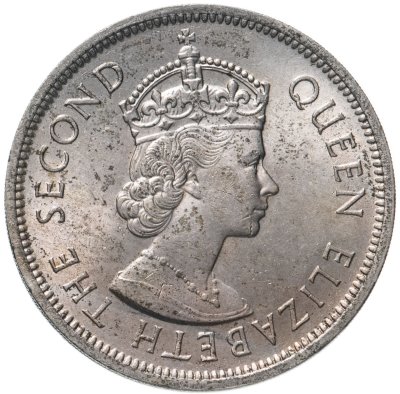 купить Британский Гонконг 1 доллар (dollar) 1960 H знак монетного двора "H"