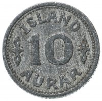 Купить Исландия 10 эйре (aurar) 1942