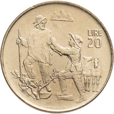 купить Сан-Марино 20 лир 1972
