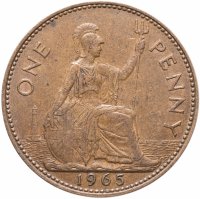 купить Великобритания 1 пенни (penny) 1961-1970 ,случайная дата