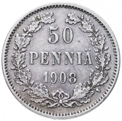 купить 50 пенни (pennia) 1908 L