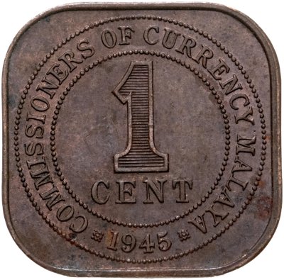 купить Малайя 1 цент (cent) 1945