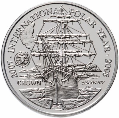 купить Фолклендские острова 1 крона (crown) 2007 "Международный полярный год"