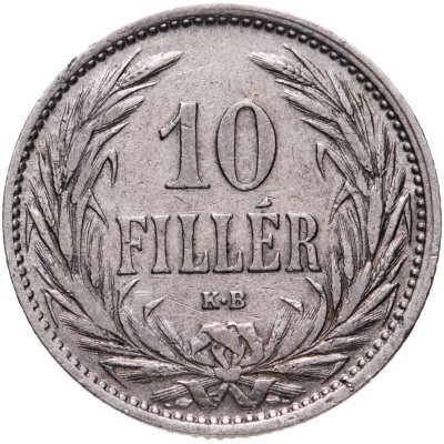 купить Венгрия 10 филлеров (filler) 1909